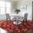 Machine Washable Indoor/Outdoor Snowflake Ho Ho Ho Xhevrie Red Rug-1329937396