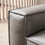 Canapé modulaire gris en cuir véritable