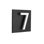 Floating Stand-Off 1-Number Horizontal Sign, Black /W/ White Modern Font Number