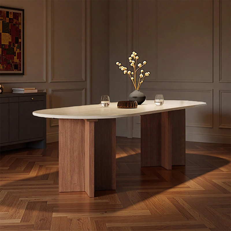 Table de salle à manger simple et créative, 29.52"H x 70.86"L x 31.49"W