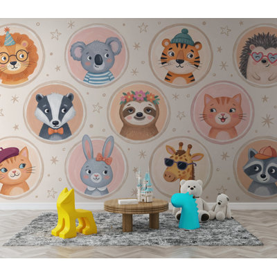 Papier peint animal fantaisiste