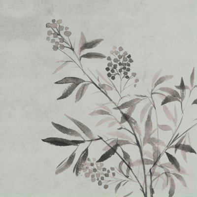 Botanical Brown Sketch 1 Piece Wrapped Canvas Wall Art