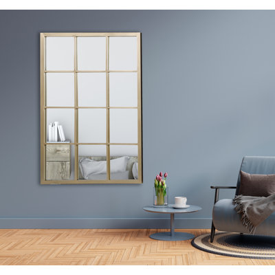 Egberto Rectangular Window Pane Wall Mirror