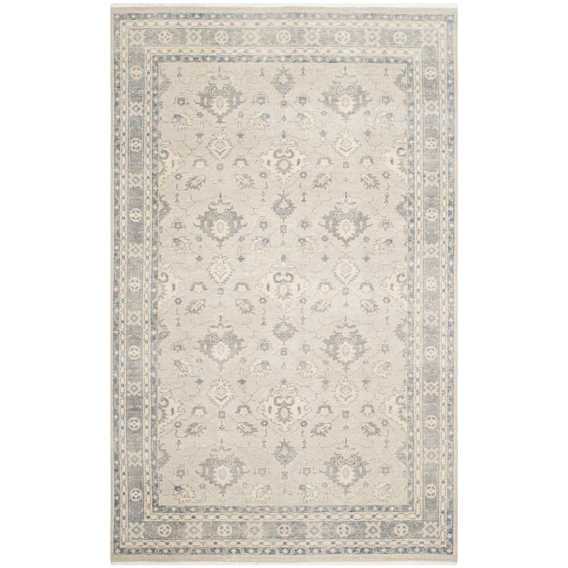 Tapis oriental en laine / coton noué à la main Sergé, Rectangle 9 pi x 12 pi