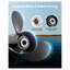 Hélice extérieure en aluminium pour mercure 40-140 HP, 13 po de diamètre x 19 po, 15 cannelures, rotation à droite, noir