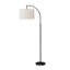 Lampe sur pied Mylo, conception à bras arqués, 65 po, structure en métal décorative-107123178
