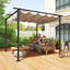 Outsunny 3x3m Outdoor Pergola Metal Gazebo Porch Awning Retractable Canopy-55792764