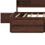 Lit capitaine pleine grandeur en bois avec tablettes de rangement intégrées, 4 tiroirs et 2 armoires-1659324757