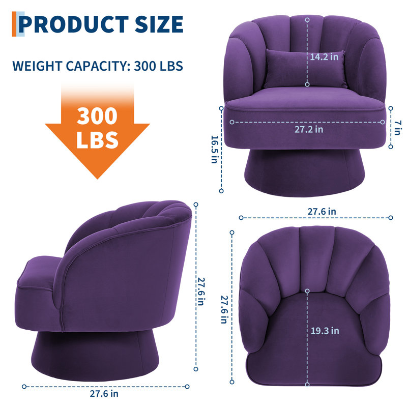 Fauteuil d'appoint Modern, Velvet Purple