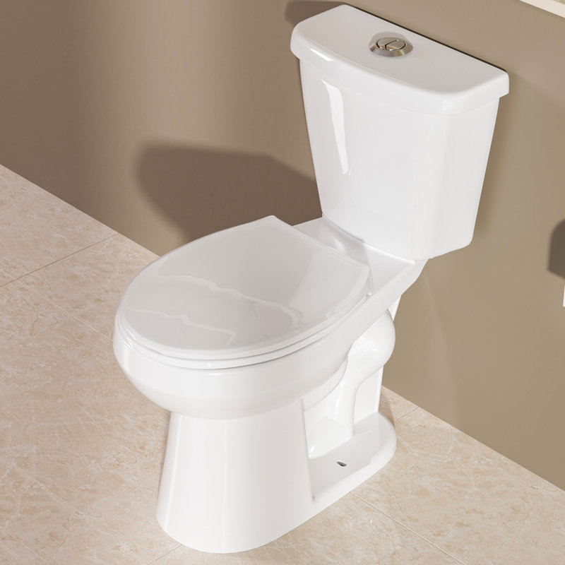 Toilette ronde deux pièces à double chasse (siège inclus)