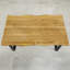 Feasterville Oak Solid Wood Top Metal Base Dining Table-1126761039
