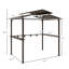 Auvent de gril en métal durable avec rangement, conception moderne pour barbecue extérieur