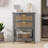 2 Drawer Side Table,Naturel Rattan,End Table-896819066