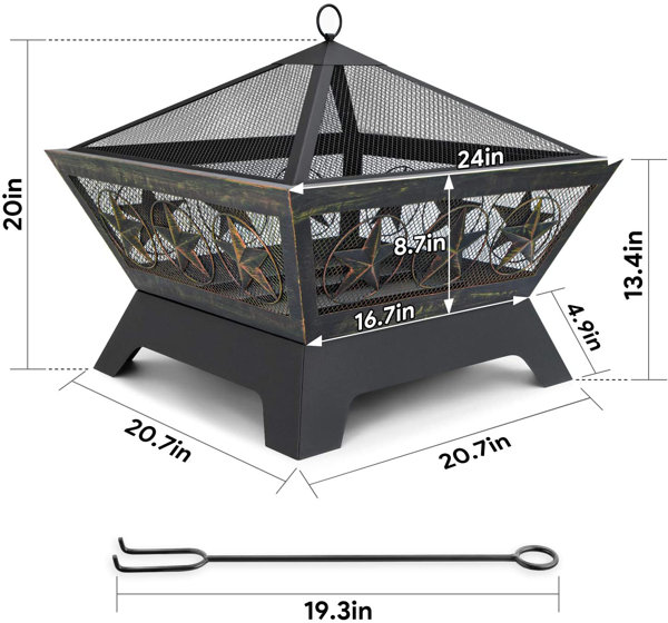 Bonnlo 24 Hex Shaped Metal Wood Burning Bonfire Pit, It's Time to Revamp  Your Backyard With 11 Outdoor Fire Pits From