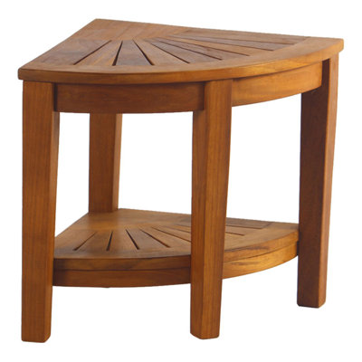 Kai 15.5'' W Teak Corner Shower Bench