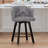 26"Swivel Upholstered Counter Stool With Metal Frame-513637447