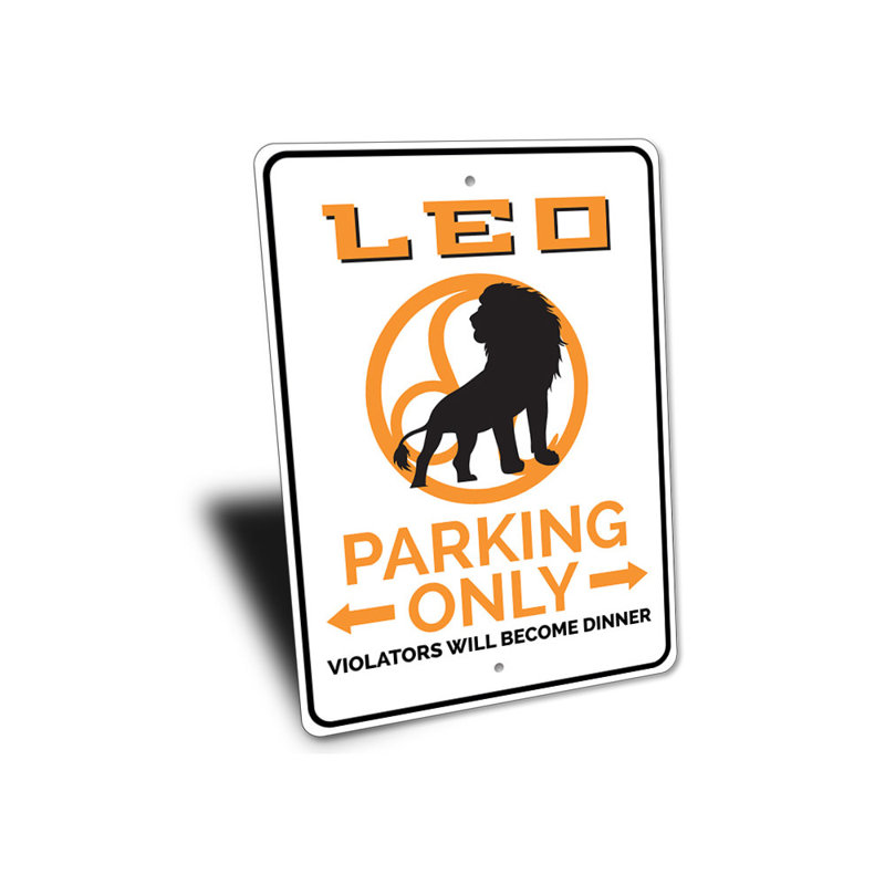 Plaque en aluminium Leo, H 14 po x l 10 po x P 0,04 po