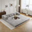 Canapé à compression Mahjong, canapé-lit à plancher convertible, canapé modulaire modulaire désossé DIY, aucun assemblage requis, tissu polaire circulaire, surdimensionné à 3 places avec 1 repose-pieds-210304188-210304191-210304187