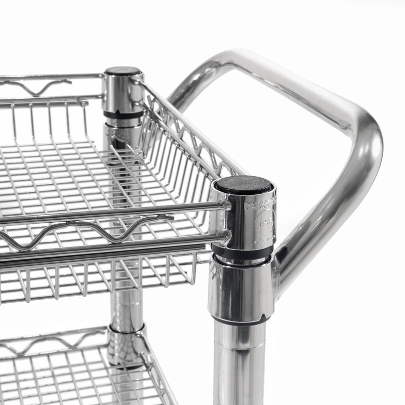 Heavy-Duty UltraZinc Steel Utility Cart with Adjustable Shelves