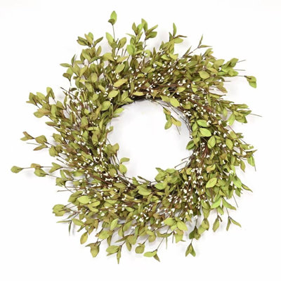 Couronne de printemps artificielle 24 po à fleurs