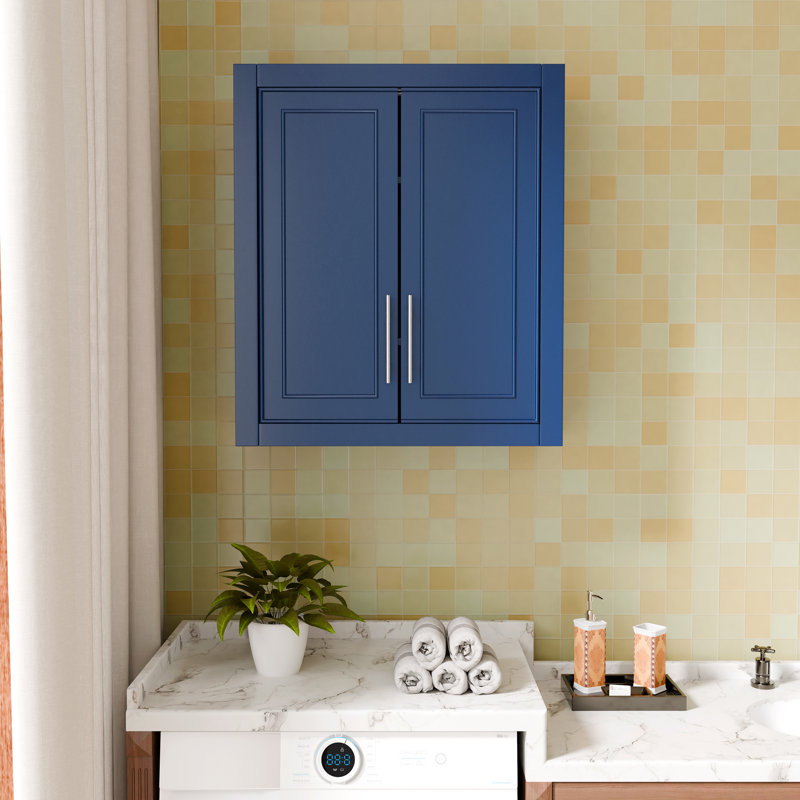 Armoire de salle de bain murale 26 "avec tablettes réglables, 22" W x 26" H, Marine