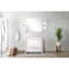 Miroir 28 po avec meuble-lavabo blanc et comptoir en quartz, robinet en nickel brossé - Nécessaire pour améliorer la salle de bain