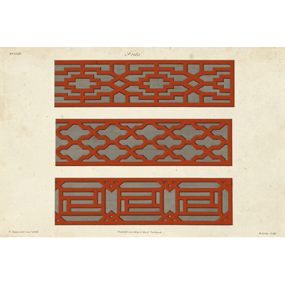 Graphic Fretwork III by Vision Studio - Wrapped Canvas Print