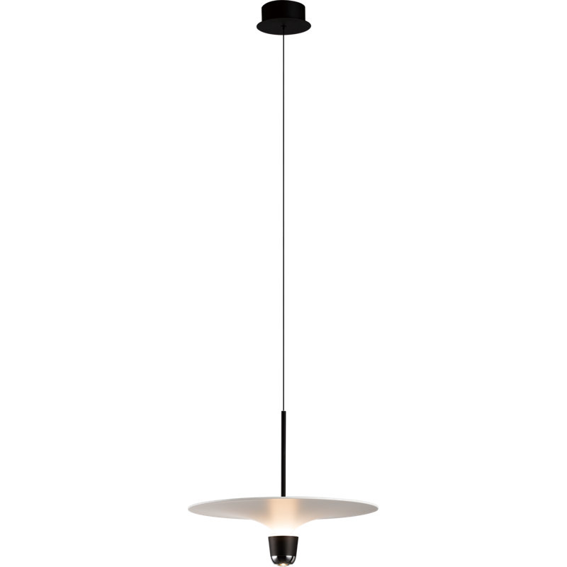 Luminaire suspendu blanc pur Cashala, H 16,5 po x l 19,7 po x P 19,7 po