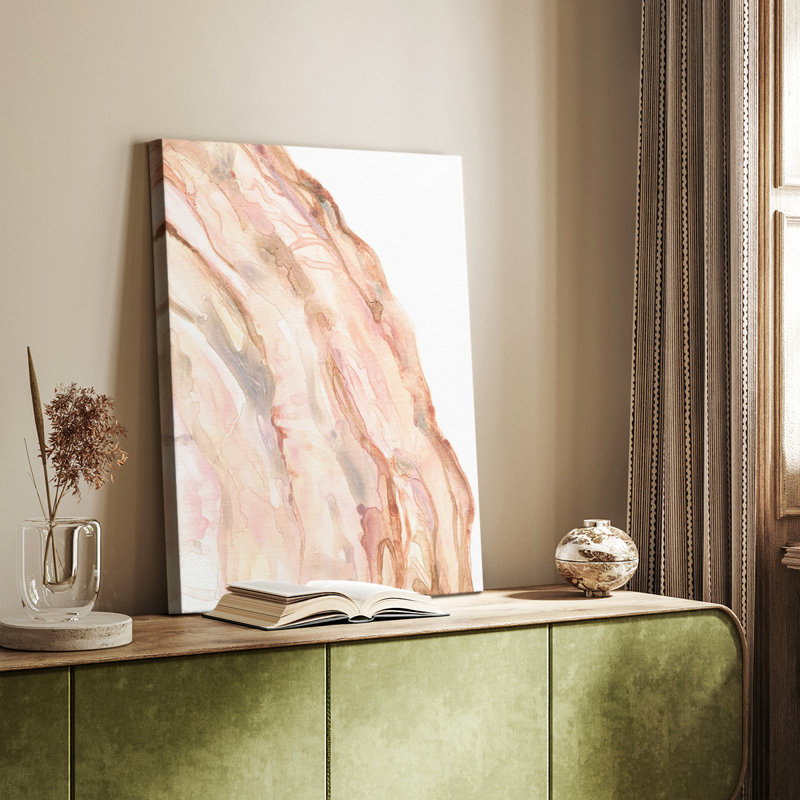 Rose Quartz I - galerie Cavas sur mesure, H 36 po x l 24 po