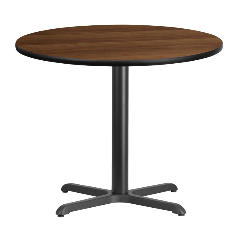 Plateau de table rond en stratifié Carrus, H 31,13 po x l 36 po x P 36 po, Noyer