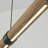 1- Light Kitchen Island Modern Linear LED Pendant with Wood Accents