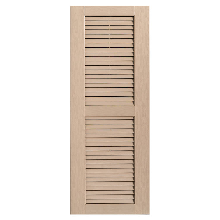 Straight Top Open Louvre Shutters Pair