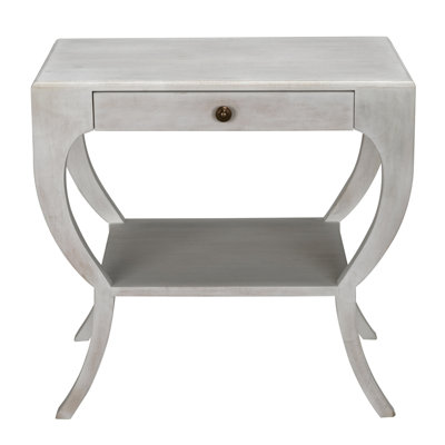 Table d'appoint Maude, blanc délavé
