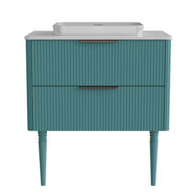Meuble-lavabo polyvalent avec lavabo en céramique et rangement spacieux