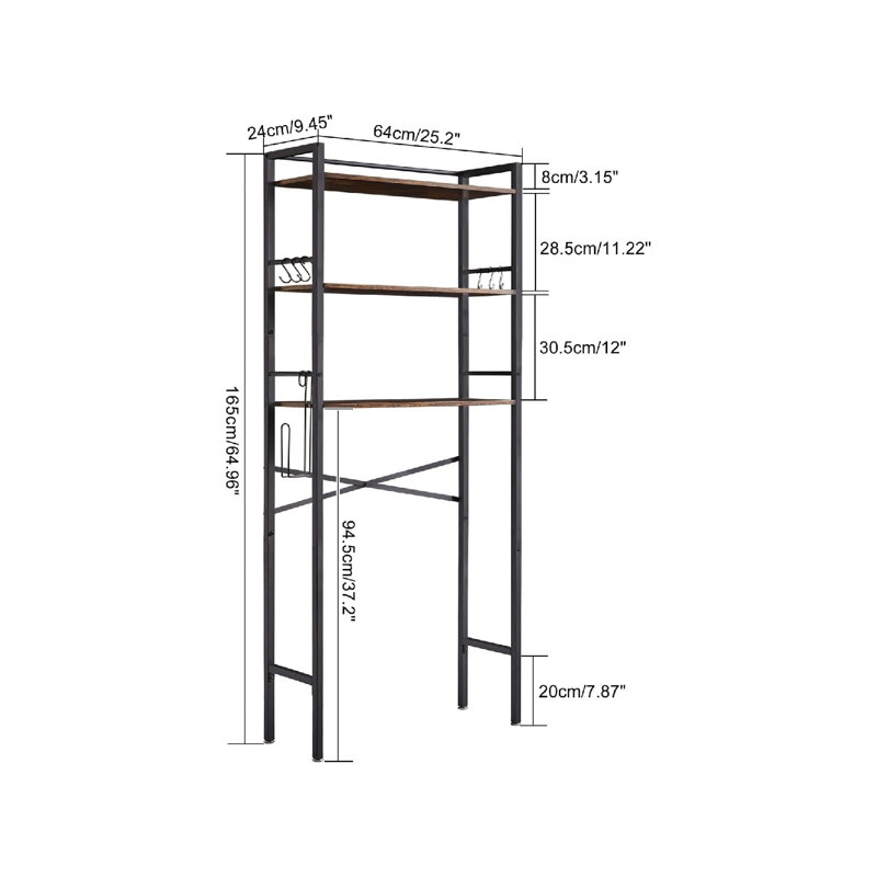 Iron Freestanding Over The Toilet Storage