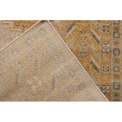 Distressed Homage Hand Knotted Wool Geometric Area Rug