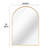 24x32 Inch Gold Metal Framed Arched Bathroom Wall Mirror