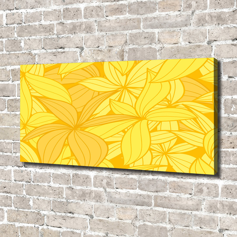 Yellow Flowers Background - Wrapped Canvas Print