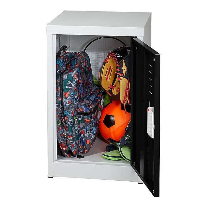 24" Black Steel Single Tier Storage Locker with Digital Lock
