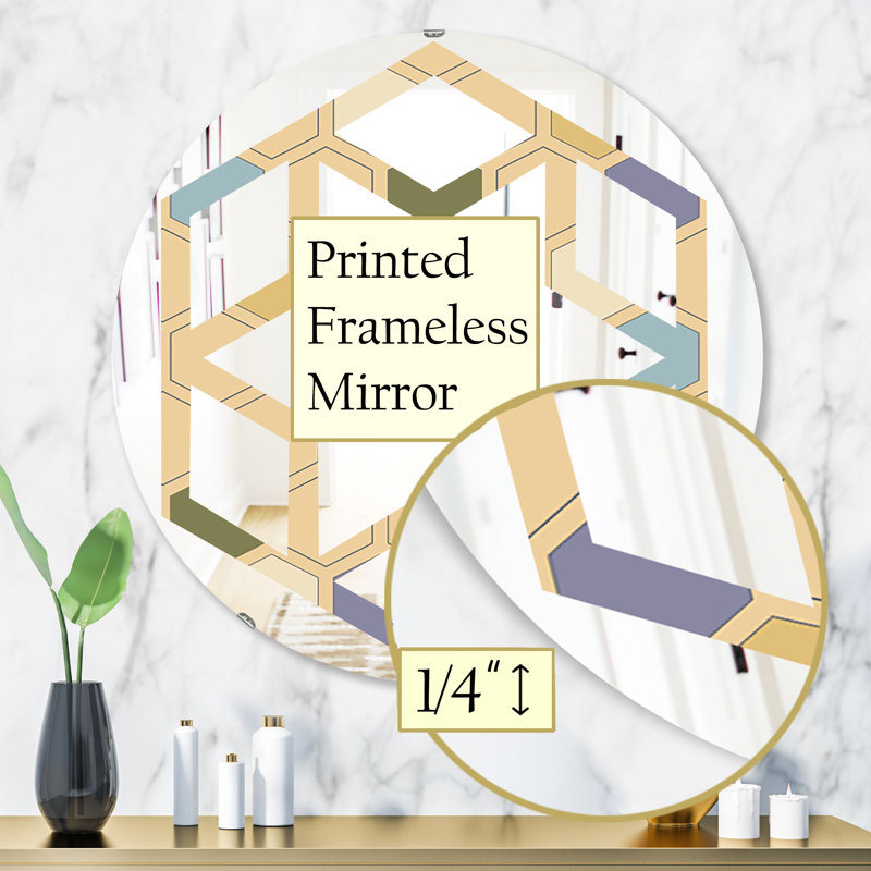 Miroir mural Hexagon Star, H 31,5 po x l po