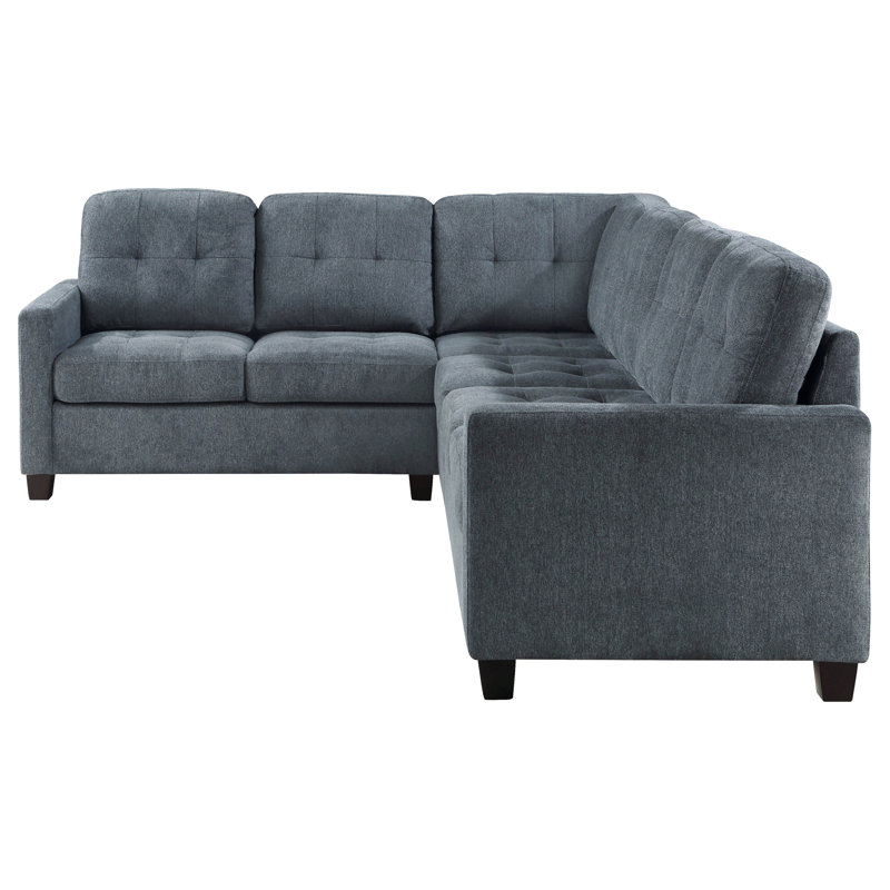 Canapé modulaire rembourré 4 pièces 4 pièces, Tissu gris
