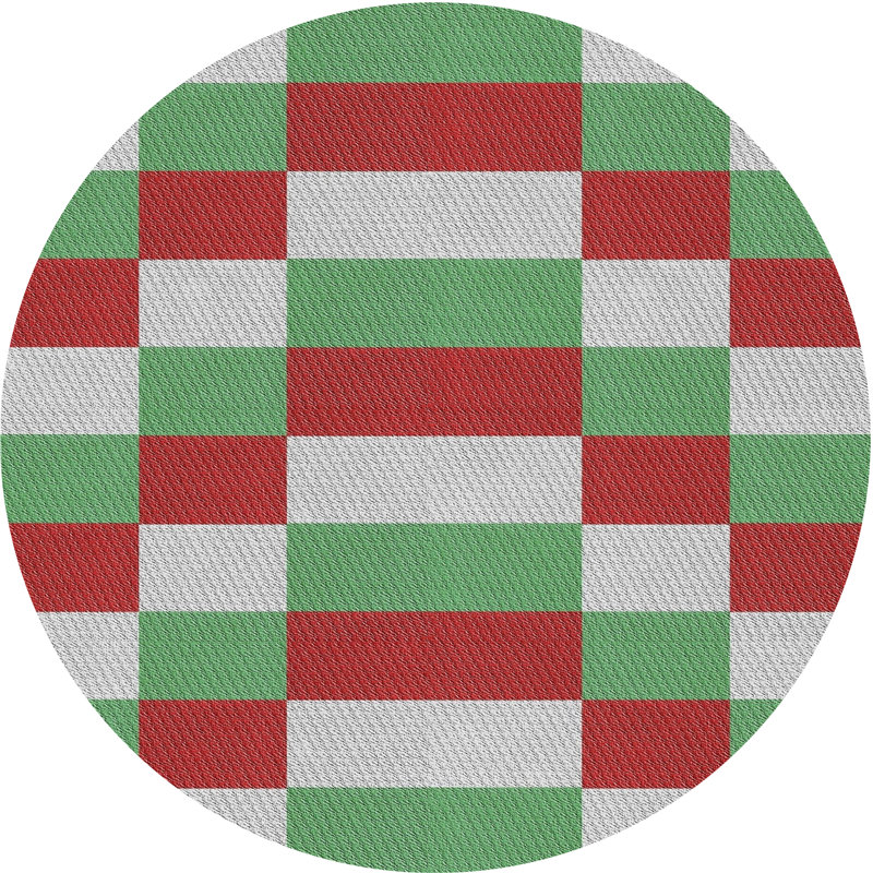 Geometric Indoor Rug, Round 7'