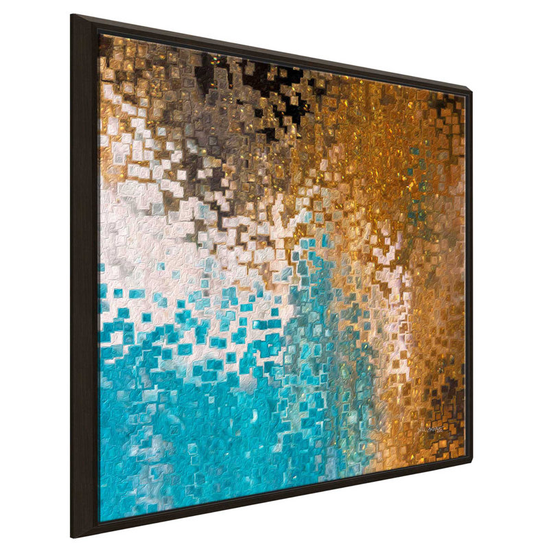 «Matthew Are33» par Mark Lawrence, Cadre flottant espresso, H 27,5 po x l 27,5 po x P 2 po