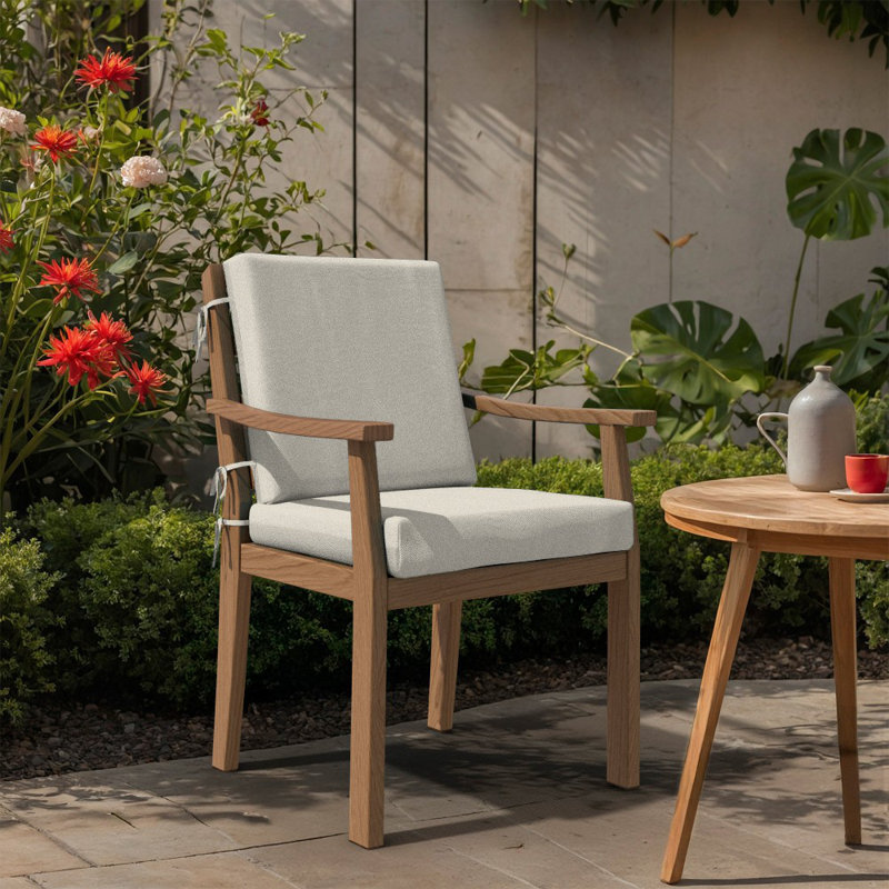 Dining Chair Cushion, 20" X 40" X 3.5", Premium Memory Foam Core With Waterfall Edge, Sunbrella Fabric, Patio Cushion For Outdoor Dining Chairs