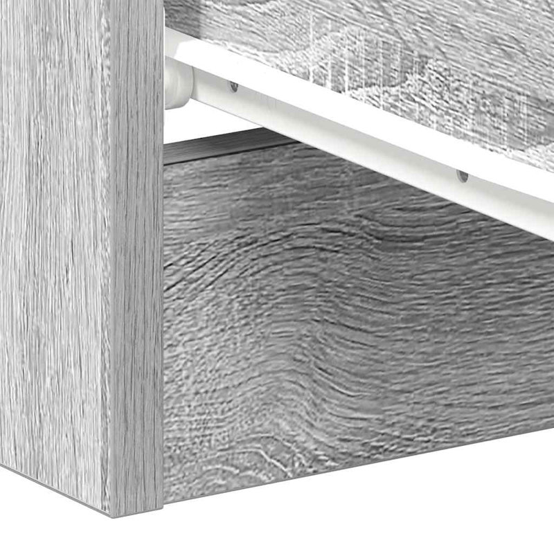Julieanna Bedside Cabinet 38x35x56 cm Engineered Wood, Gray Wood, Set of 1