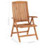 Chaise de patio pliante en teck avec coussin Espindola-64297659