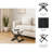 Modern Folding Accent Stool With Cow Print Pattern For Home Decor - Stylish Vanity Backless Stool Or Footstool For Bedroom And Living Room Decor - 19", White & Black-590699463