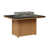 Hammered Top Black with Natural Teak Base