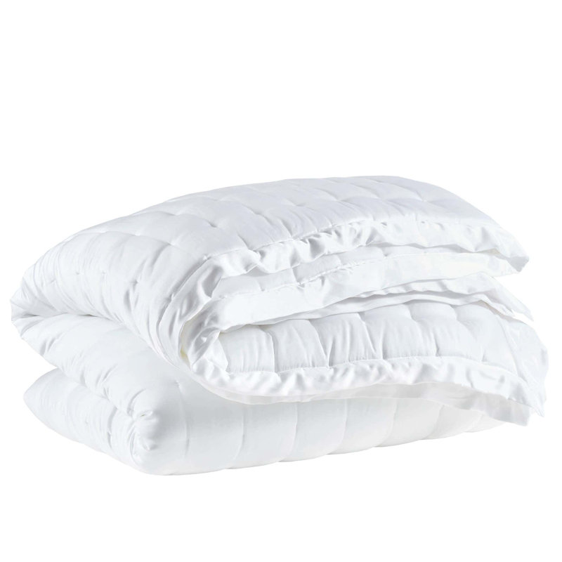 Silken Solid Puff, King Quilt, White