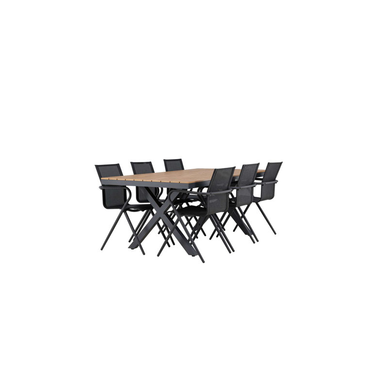 Evander 6 - Person Patio Dining Set with Rectangular Table